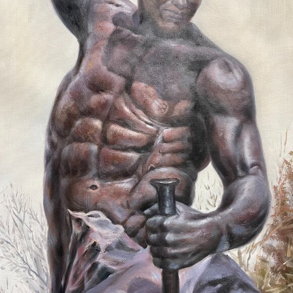 Muscle-Packed! The Hardcore Oil Painting - Picture 4 of 6